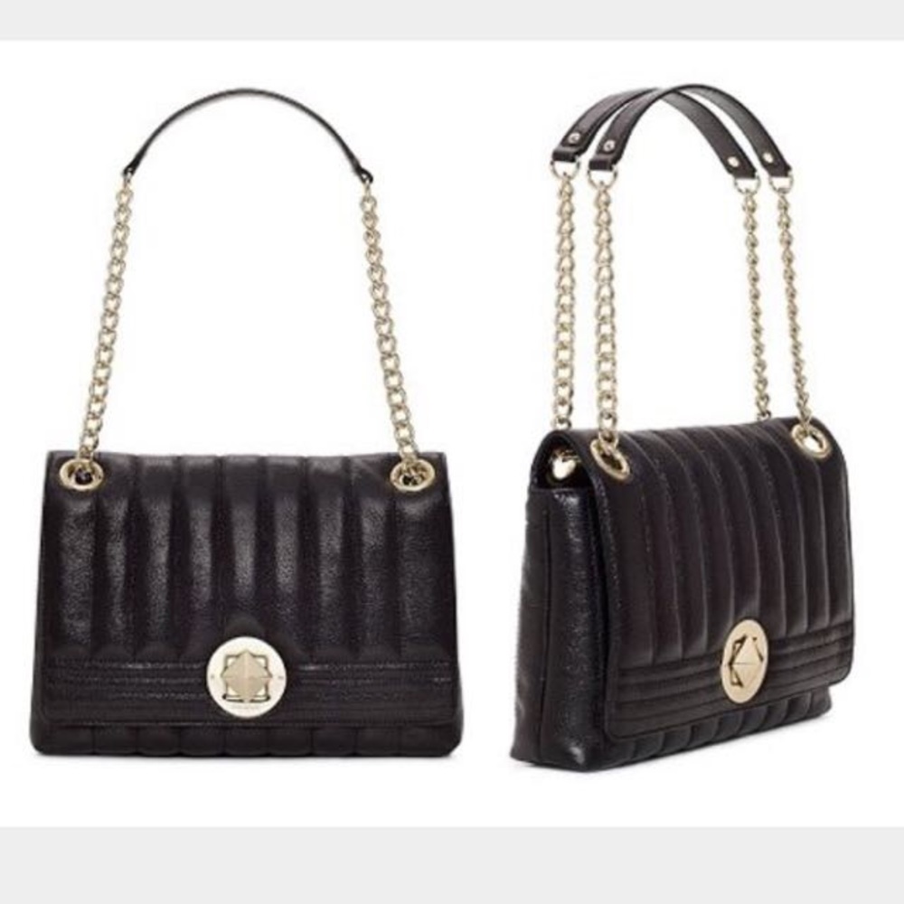 KATE SPADE Black Evangeline Gold Coast Bag